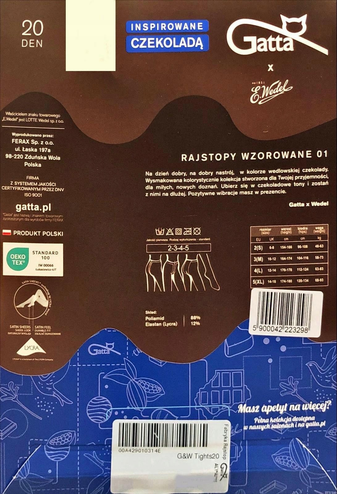 RAJSTOPY GATTA&WEDEL 20 DEN WZ.01 R.5