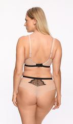 BIUSTONOSZ MIĘKKI BALKONETKA CARINA BSO 1287 CZARNO-BEŻOWY