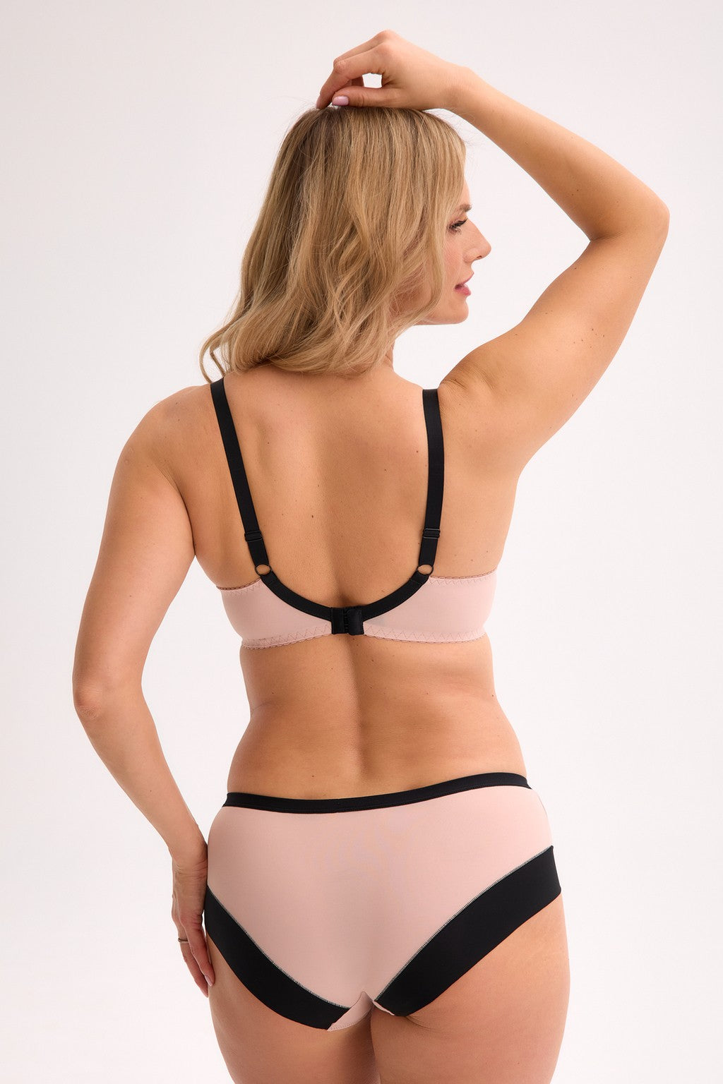 BIUSTONOSZ PÓŁMIĘKNY IVANA BSO 1327 CZARNO-RÓŻOWY