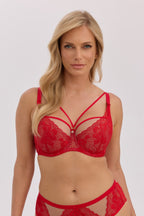 BIUSTONOSZ PÓŁMIĘKKA SYBILLA BSO 1337 CZERWONY