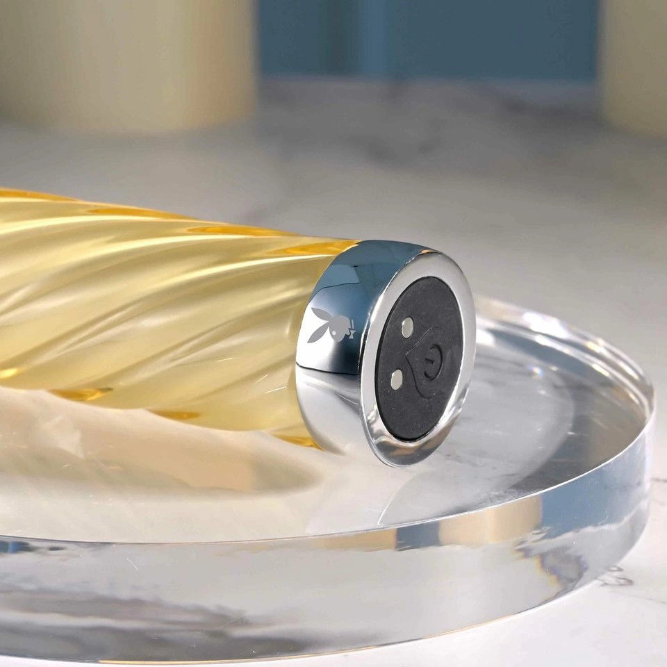 Playboy Twist of Fate - szklany model wielofunkcyjny z wibracjami