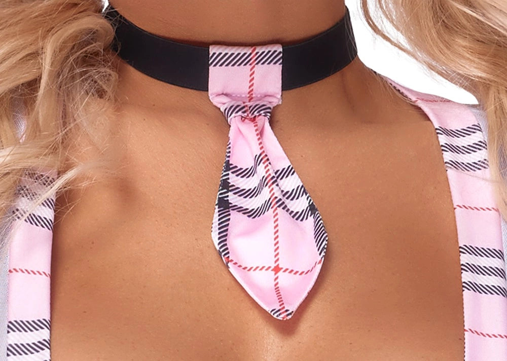 Cottelli Costumes - Kostium Szkolny Krata Body M z Długim Rękawem