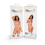 Mapale Bunny Suit S/M - kostium z uszami i piorkami, czarny