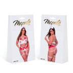 Mapale Kostium Pielęgniarki 3/4X z Koronką i Ozdobnym Topem