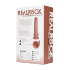RealRock Tan Model 9 Wibrujący Prosty z Przyssawką 23 cm