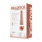 RealRock Model Wibrujący Prosty z Jądrami 23 cm Tan Mocna Przyssawka
