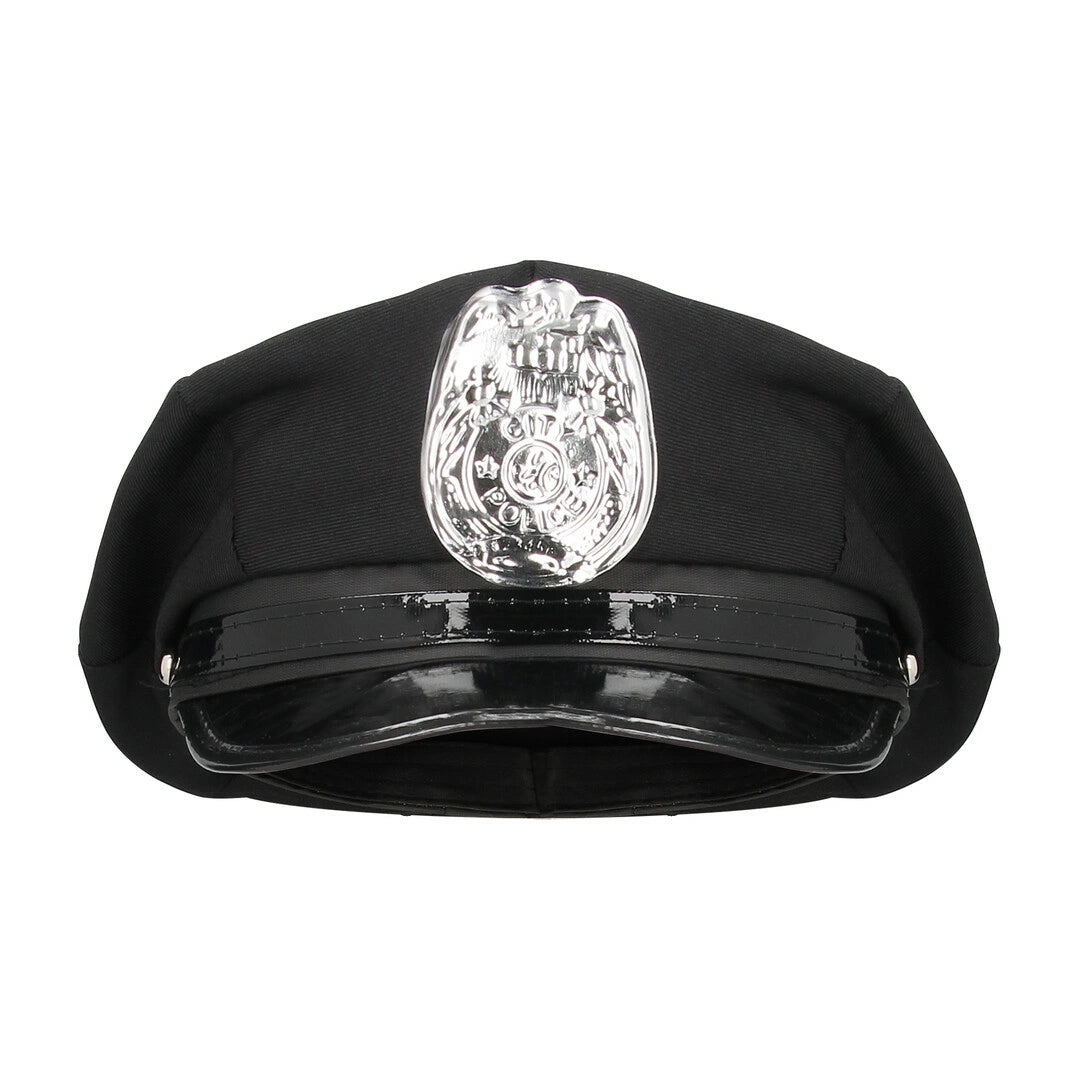 Obsessive Police Kostium S/M czarny z czapką wetlook damski